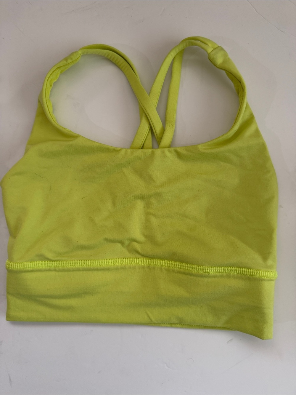 lululemon athletica Neon Lime Strappy Sports Bra
